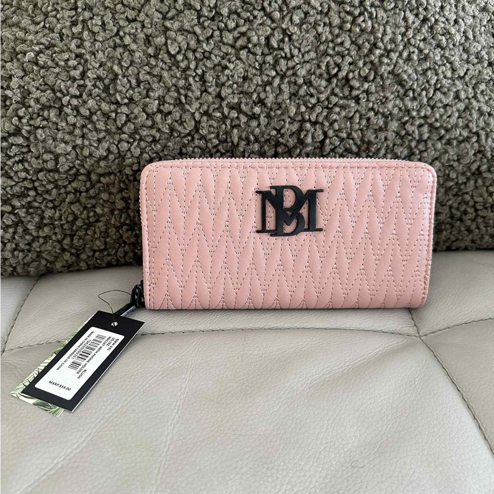 Badgley Mischka Pink Quilted Wallet